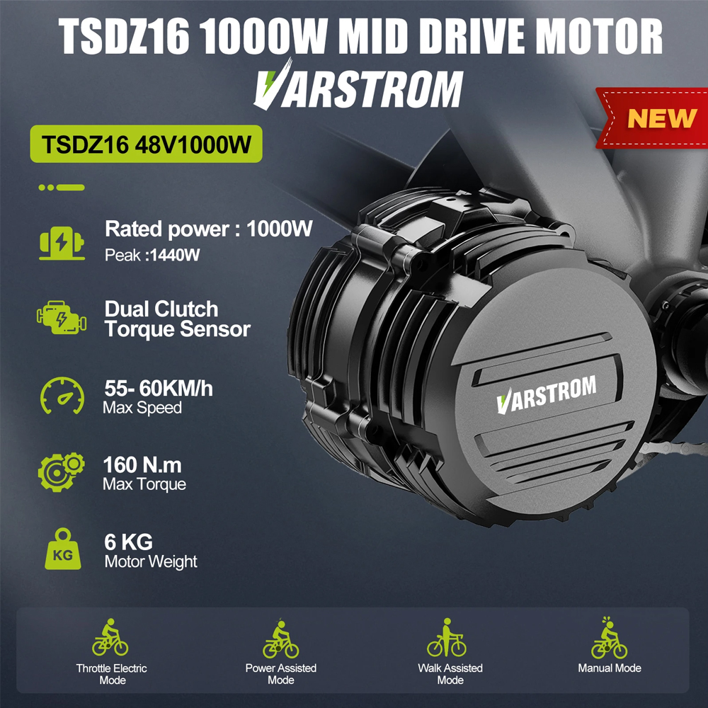 TSDZ16 1000W TSDZ8 750W TSDZ2B 500W 48V EBike Mid Drive Motor Kit