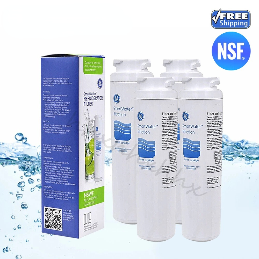 1/2/3/4 PACK New Sealed GE MSWF Refrigerator Water Filter Replacement Cartridge