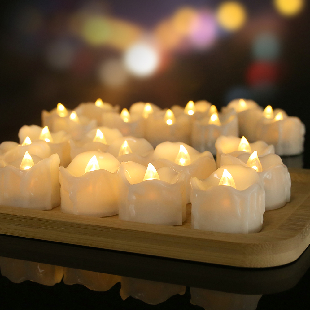 6/12/24pcs Led Tea Lights Candles LED FLAMELESS Battery Operated W/ timer remote - Picture 28 of 40