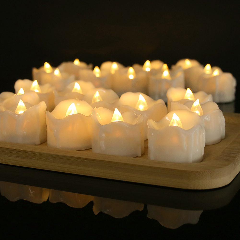 6/12/24pcs Led Tea Lights Candles LED FLAMELESS Battery Operated W/ timer remote - Picture 29 of 40