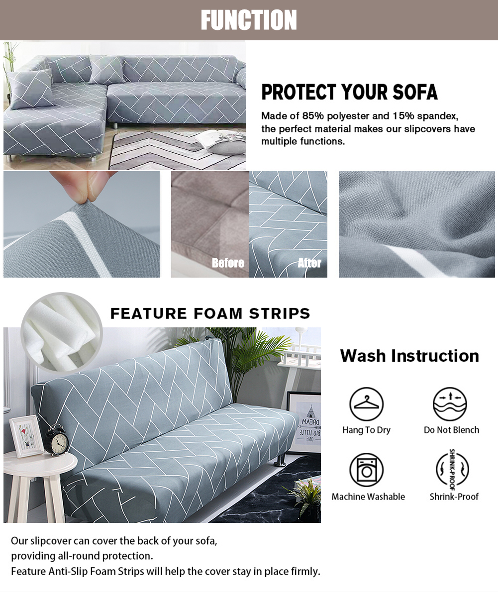 1/2/3/4 Seater L Shape Corner Sofa Cover Stretch Lounge Slipcover Couch Covers - Picture 54 of 97