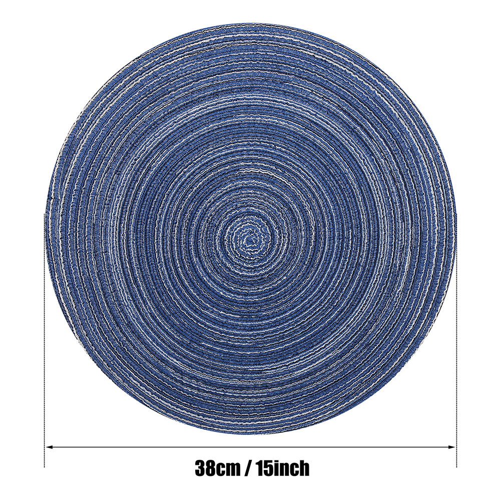 UK 6 Pack of Round Weaved Non Slip Placemats Dining Dinner Table