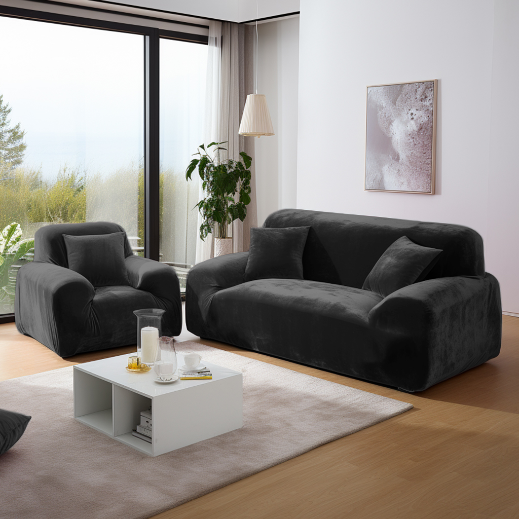 UK SAMT Elastisch STRETCH SOFABEZÜGE Schutzbezug Sofa 1/2/3/4 Sitzer - Bild 17 von 66