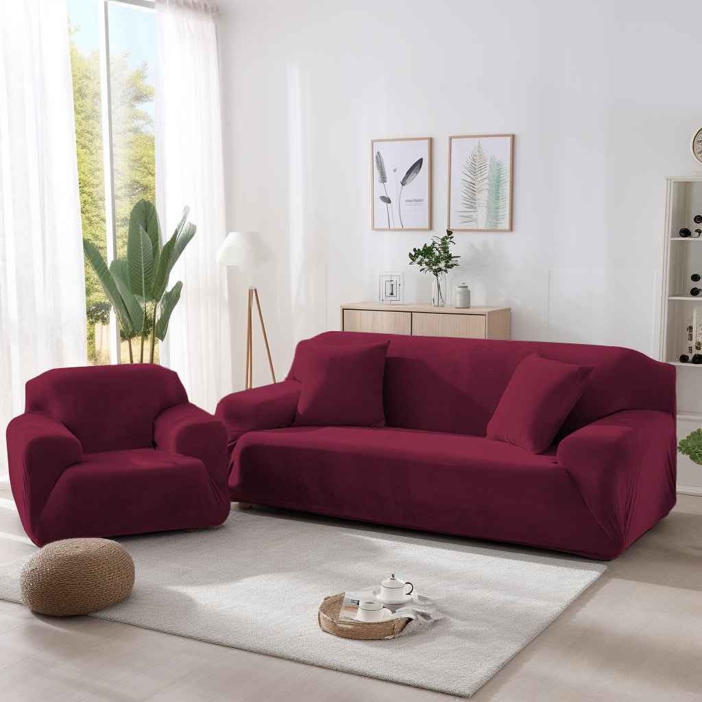 UK SAMT Elastisch STRETCH SOFABEZÜGE Schutzbezug Sofa 1/2/3/4 Sitzer - Bild 44 von 66