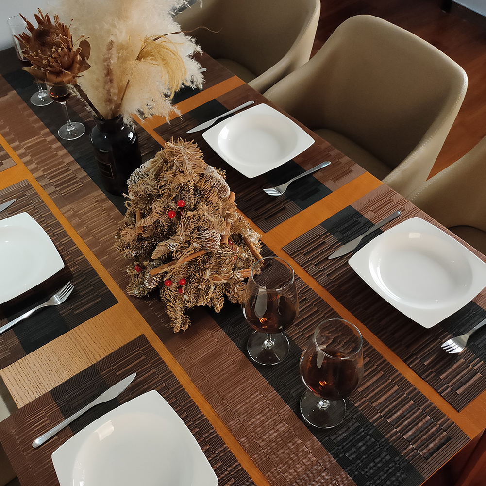 Tischsets Abwaschbar Platzset (6er Set) PVC Rutschfest Platzdeckchen Hitzebestän - Bild 54 von 64