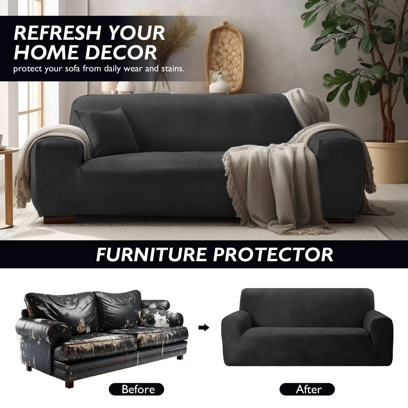 UK SAMT Elastisch STRETCH SOFABEZÜGE Schutzbezug Sofa 1/2/3/4 Sitzer - Bild 21 von 66