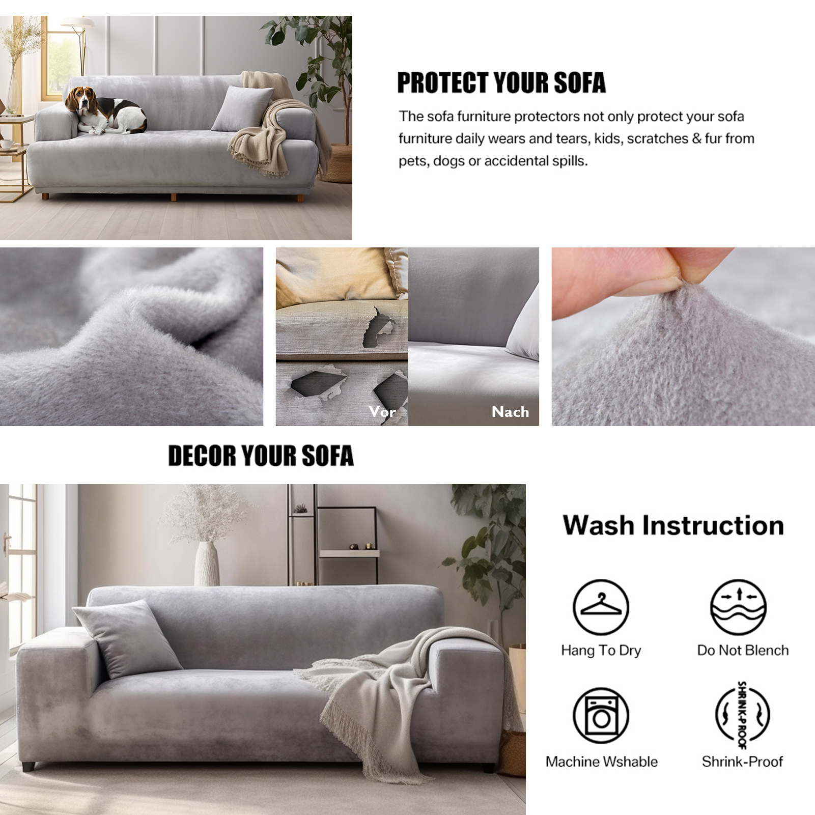 UK SAMT Elastisch STRETCH SOFABEZÜGE Schutzbezug Sofa 1/2/3/4 Sitzer - Bild 36 von 66
