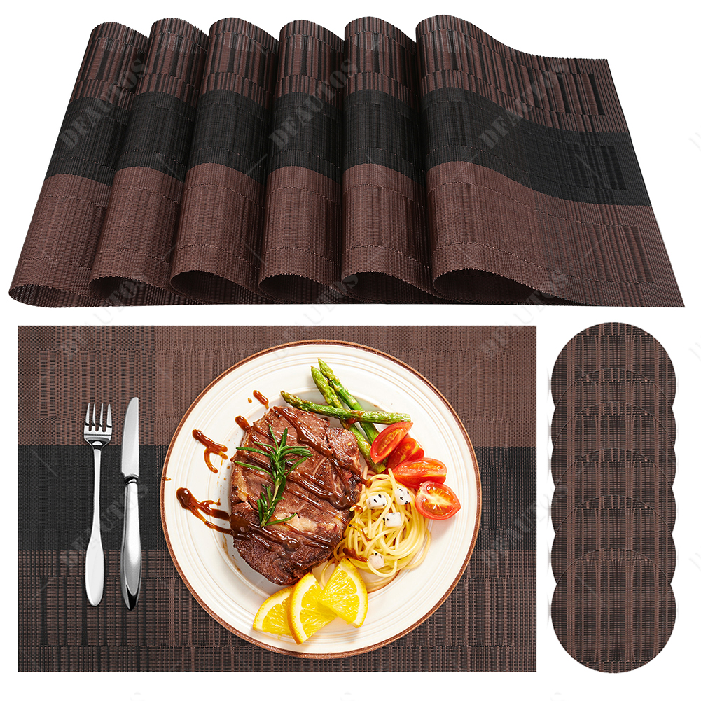 Tischsets Abwaschbar Platzset (6er Set) PVC Rutschfest Platzdeckchen Hitzebestän - Bild 47 von 64
