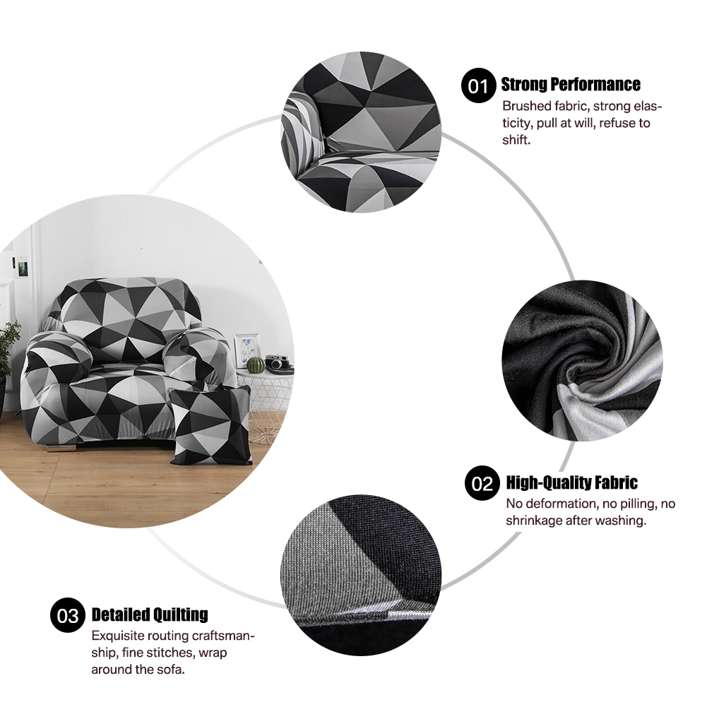 1/2/3/4 Seater Printed Sofa Cover Elastic Stretch Slipcover Protector Sofa Couch - Picture 141 of 146