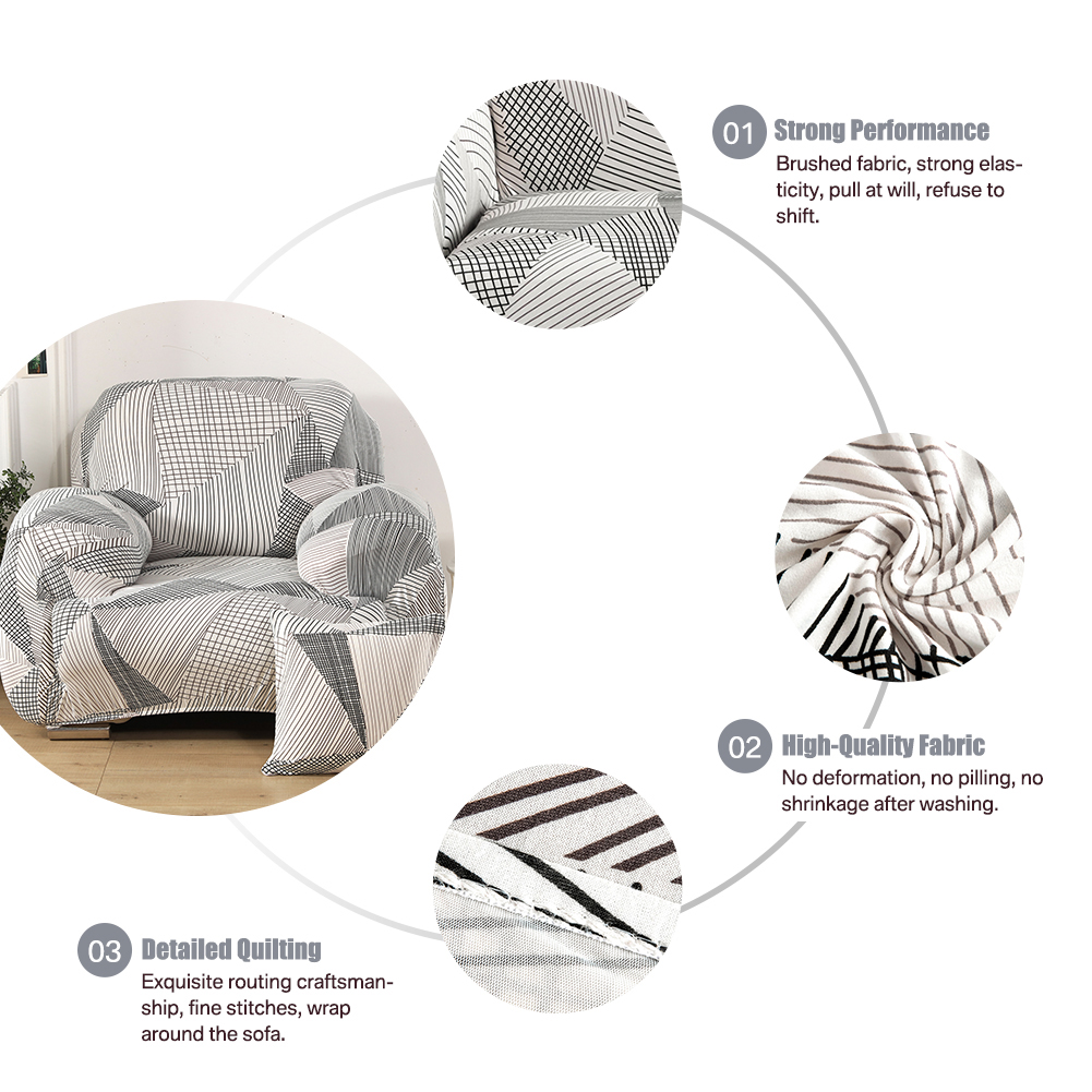 1/2/3/4 Seater Printed Sofa Cover Elastic Stretch Slipcover Protector Sofa Couch - Picture 126 of 146