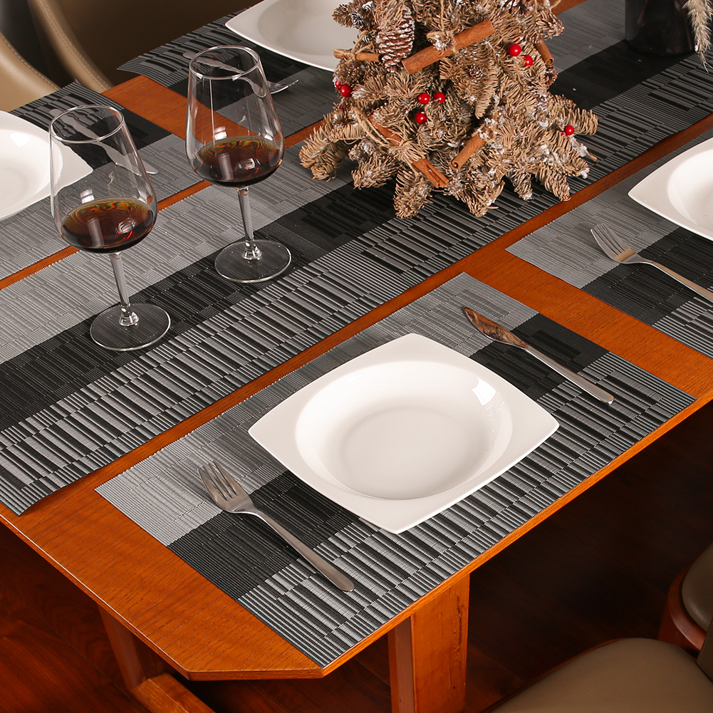 Tischsets Abwaschbar Platzset (6er Set) PVC Rutschfest Platzdeckchen Hitzebestän - Bild 26 von 64