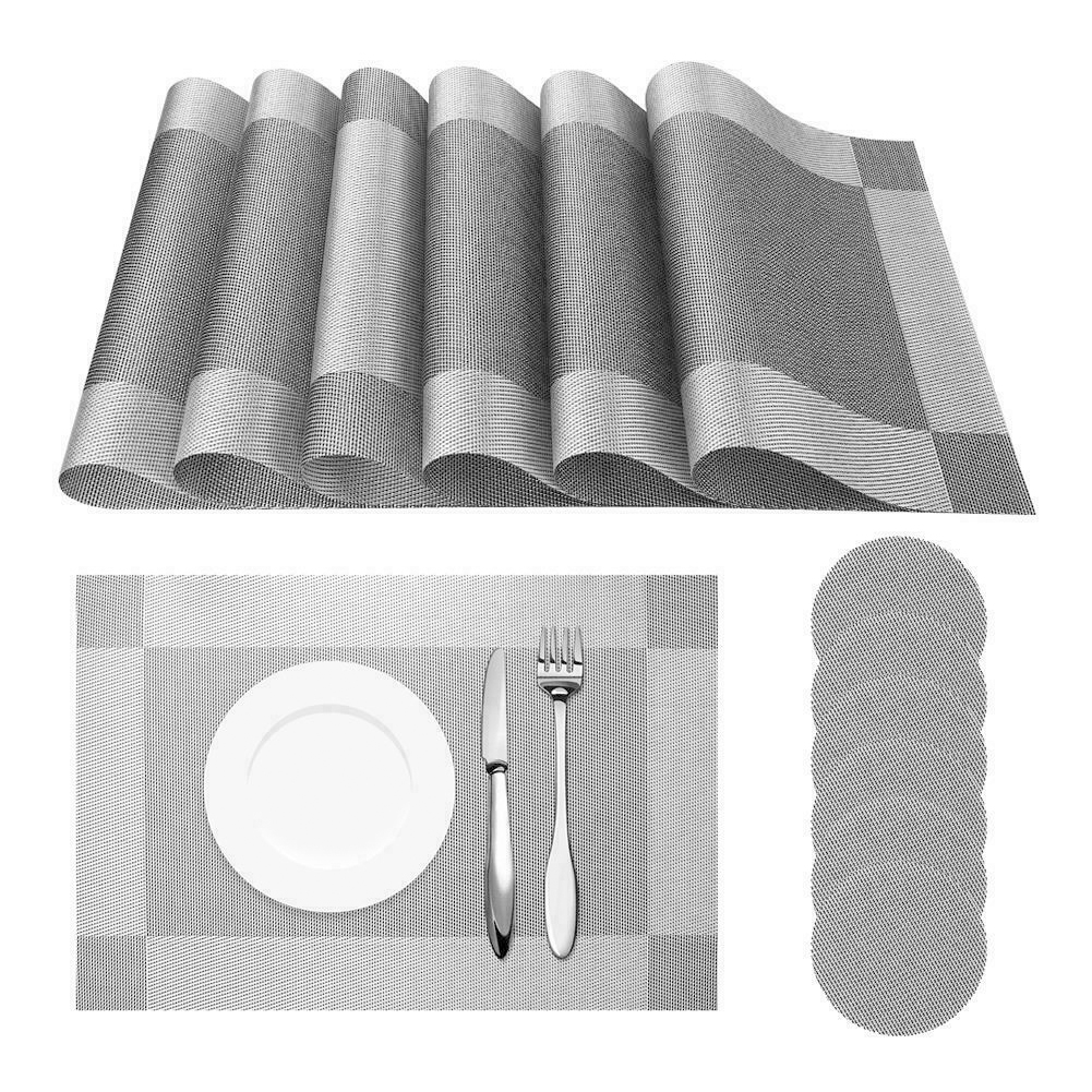 Tischsets Abwaschbar Platzset (6er Set) PVC Rutschfest Platzdeckchen Hitzebestän - Bild 13 von 64