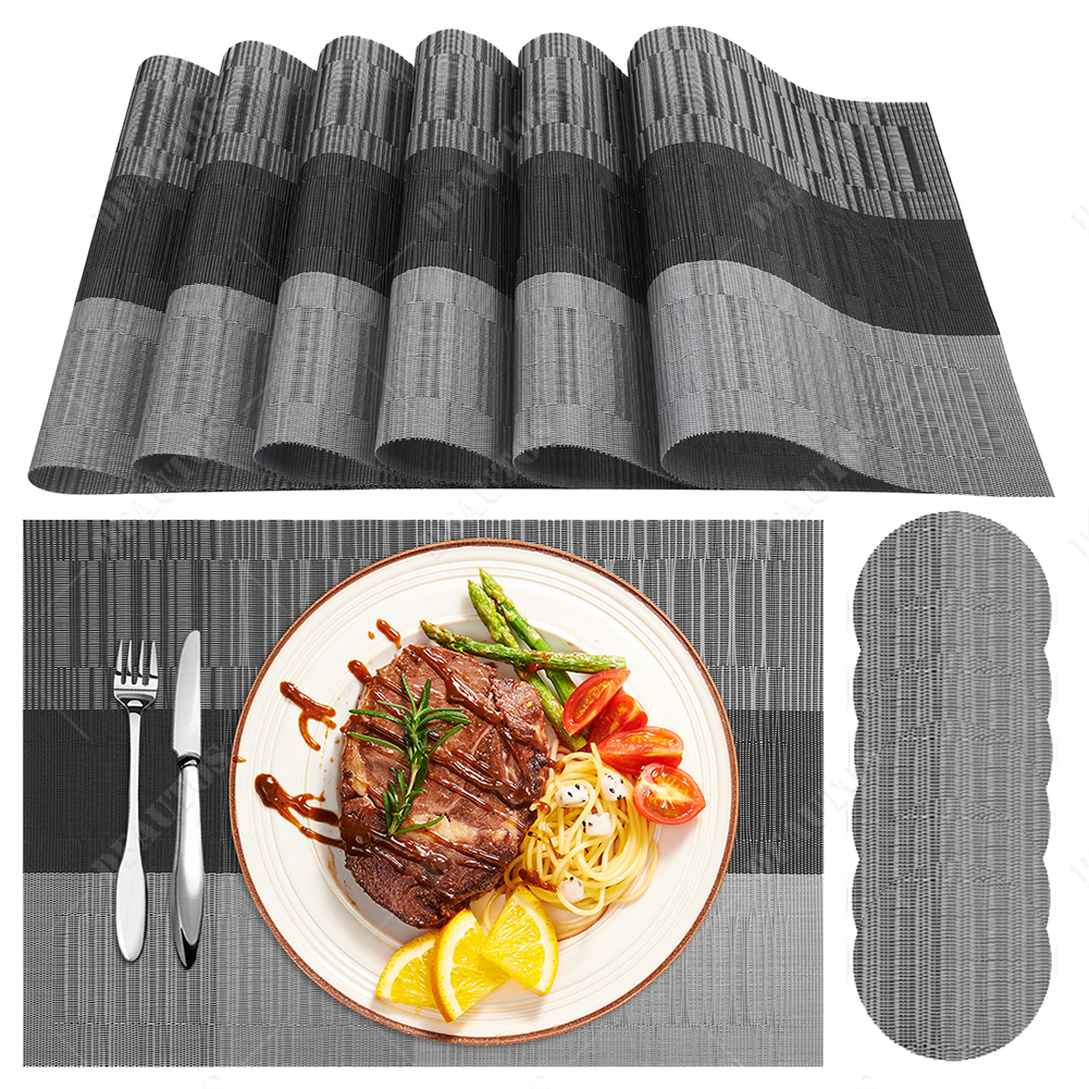 Tischsets Abwaschbar Platzset (6er Set) PVC Rutschfest Platzdeckchen Hitzebestän - Bild 21 von 64