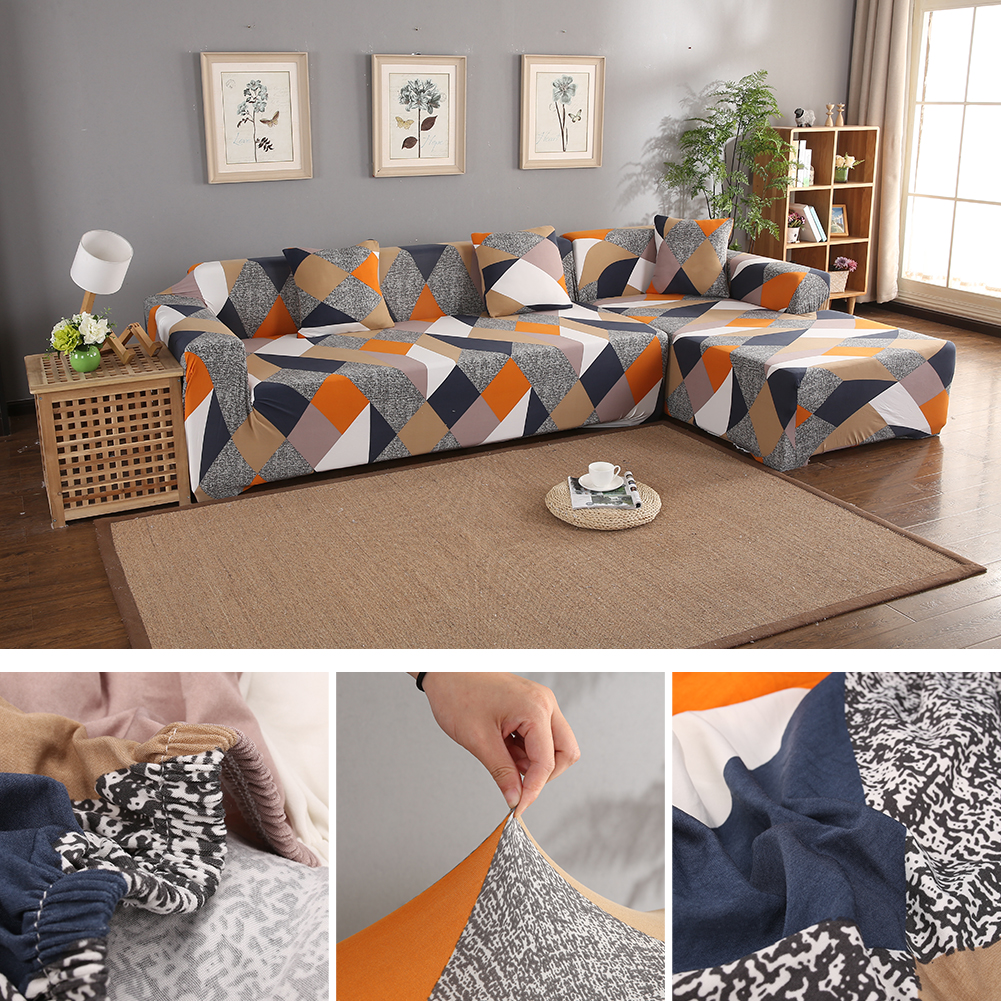 1/2/3/4 Seater L Shape Corner Sofa Cover Stretch Lounge Slipcover Couch Covers - Picture 45 of 97