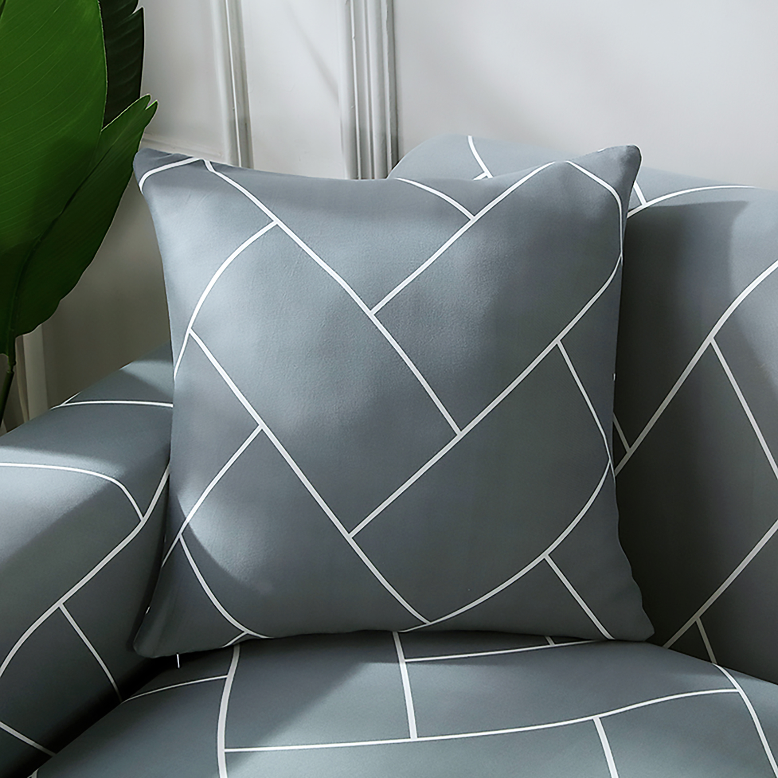 1/2/3/4 Seater Printed Sofa Cover Elastic Stretch Slipcover Protector Sofa Couch - Picture 69 of 146