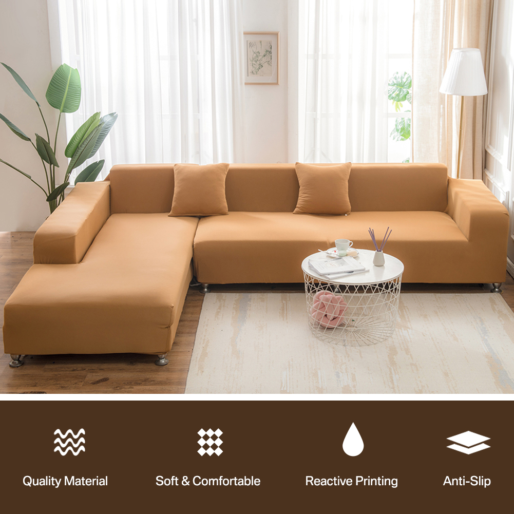 2x Stretch Sofa Covers Corner Couch Slipcover for L Shape Detachable Sectional - Picture 35 of 61