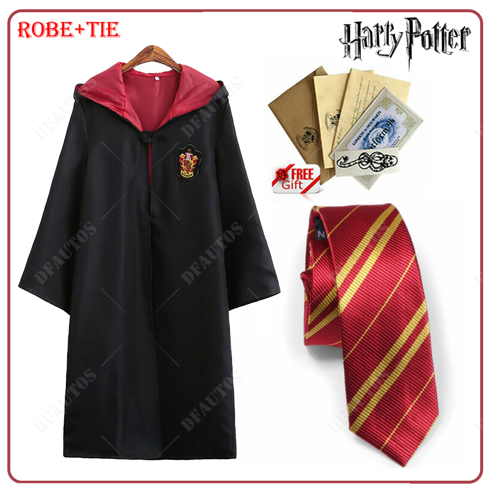 UK Harry Potter Gryffindor Ravenclaw Slytherin Robe Cloak Tie Costume Wand Scarf - Picture 13 of 30