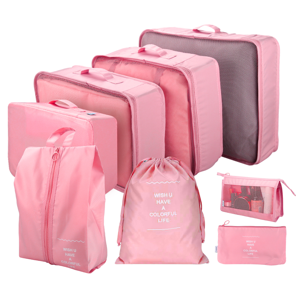 Koffer organizer - roze - 26x9x17 cm