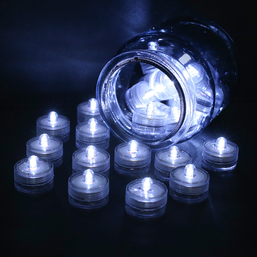 12/24PCS Tea Light Submersible Waterproof Battery Operated Vase Light Home Decor - Picture 37 of 48