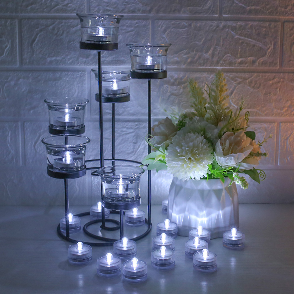 12/24PCS Tea Light Submersible Waterproof Battery Operated Vase Light Home Decor - Picture 44 of 48