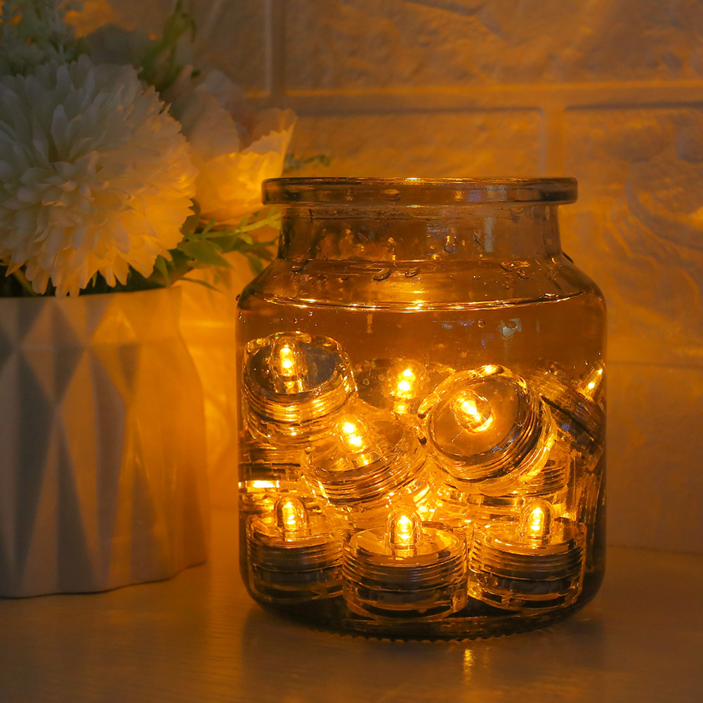 12/24PCS Tea Light Submersible Waterproof Battery Operated Vase Light Home Decor - Picture 32 of 48