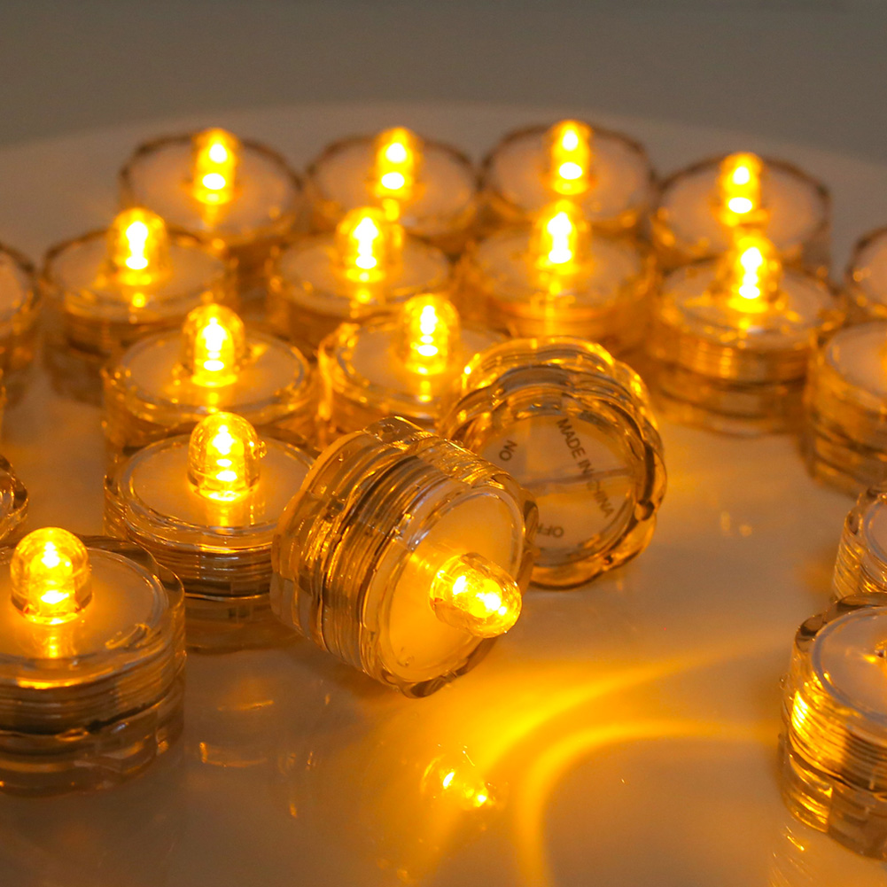 12/24PCS Tea Light Submersible Waterproof Battery Operated Vase Light Home Decor - Picture 29 of 48