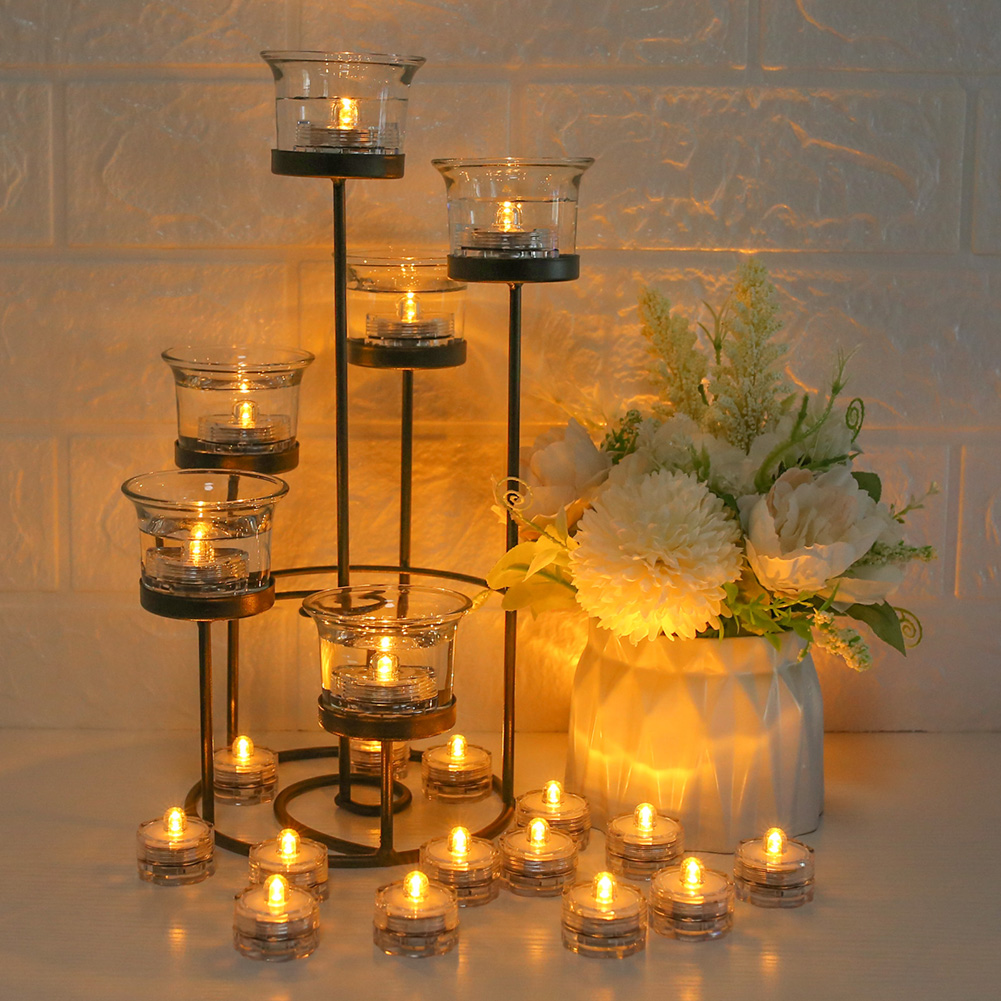 12/24PCS Tea Light Submersible Waterproof Battery Operated Vase Light Home Decor - Picture 31 of 48