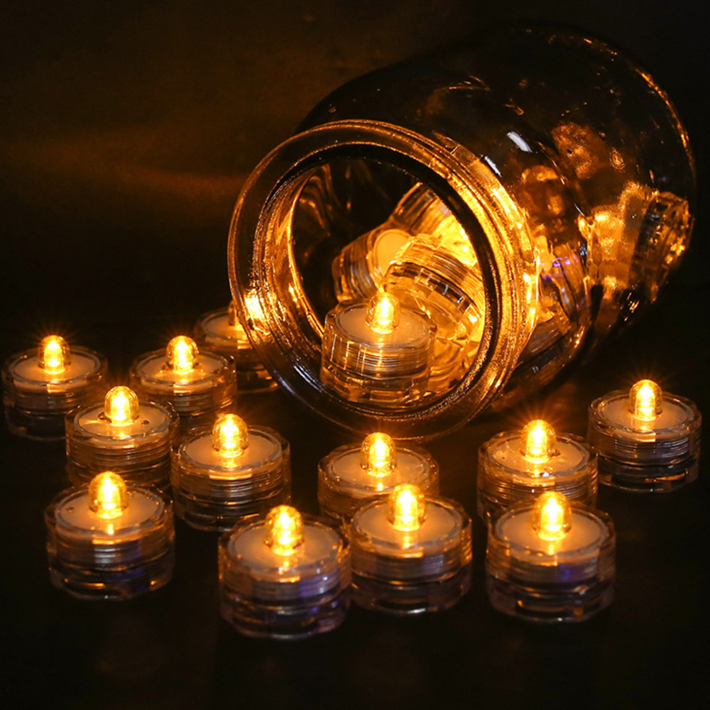 12/24PCS Tea Light Submersible Waterproof Battery Operated Vase Light Home Decor - Picture 26 of 48