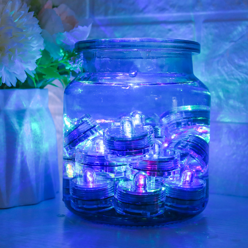 12/24PCS Tea Light Submersible Waterproof Battery Operated Vase Light Home Decor - Picture 19 of 48