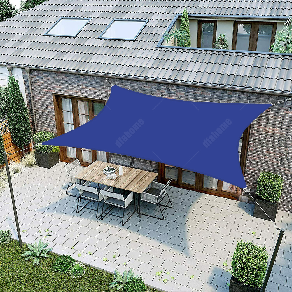 Sonnensegel Wasserdicht Rechteck Sonnenschutz Tarp Camping UV Schutz PES Balkon