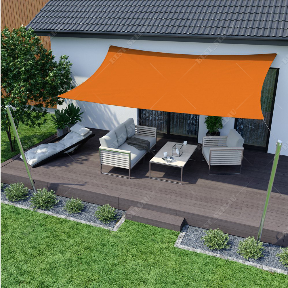 Sonnensegel Wasserdicht Rechteck Sonnenschutz Tarp Camping UV Schutz PES Balkon