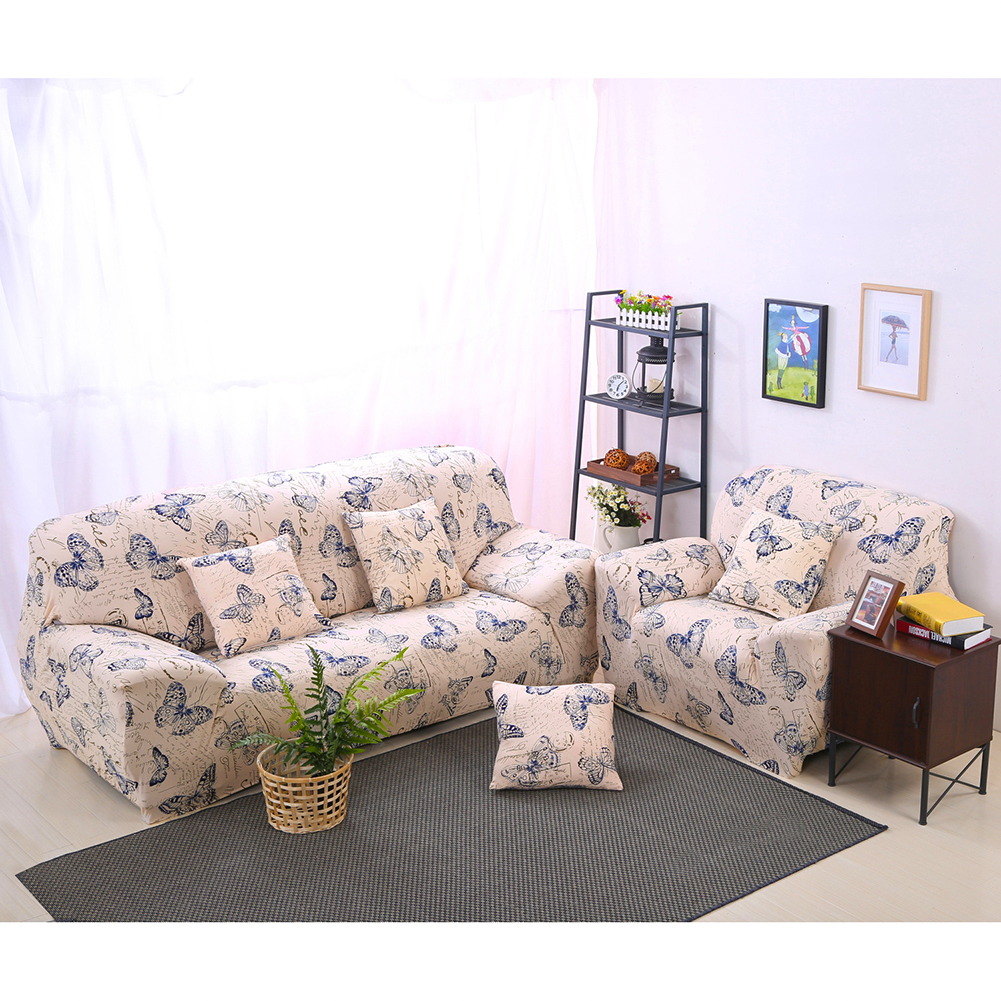 1/2/3/4 Seater Printed Sofa Cover Elastic Stretch Slipcover Protector Sofa Couch - Picture 36 of 146