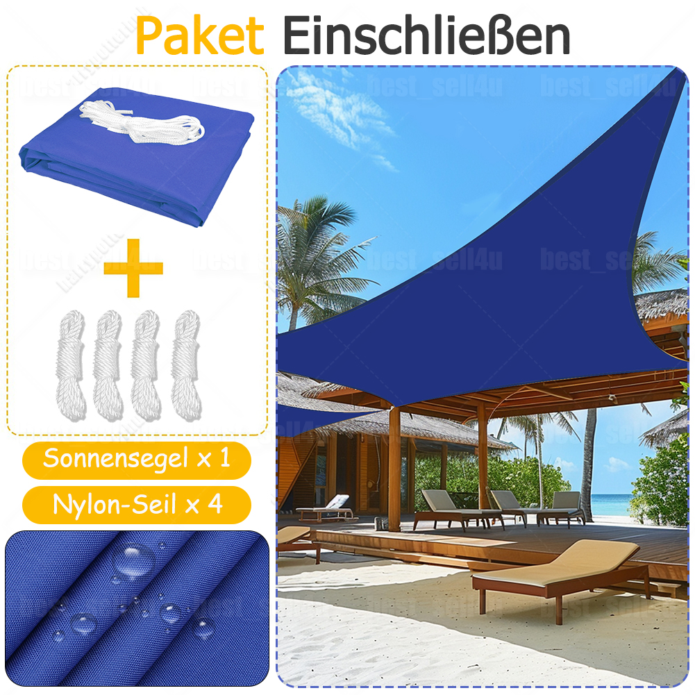 Sonnensegel Wasserdicht Rechteck Sonnenschutz Tarp Camping UV Schutz PES Balkon