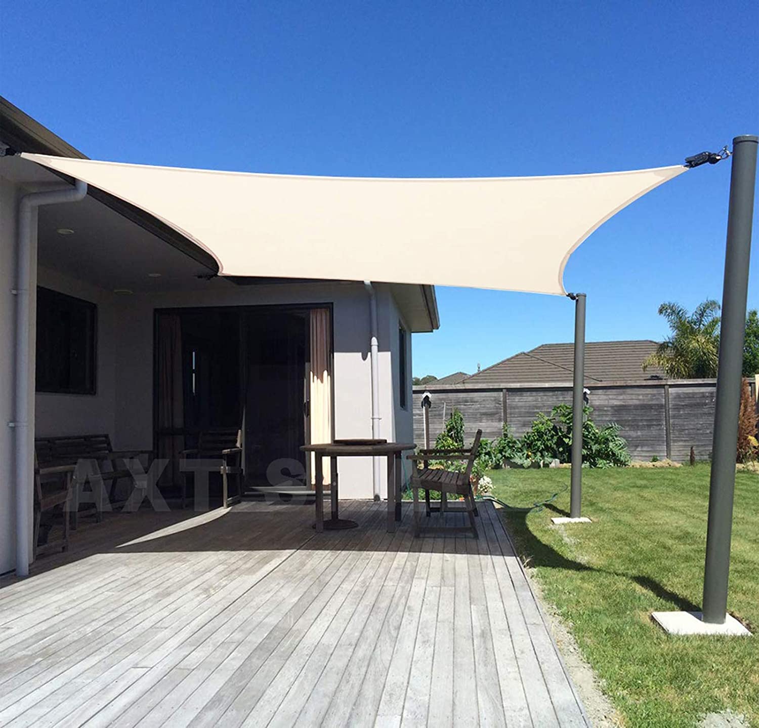 UK Outdoor Shade Sail Patio Suncreen Awning Garden Sun Canopy 98% UV Block New.
