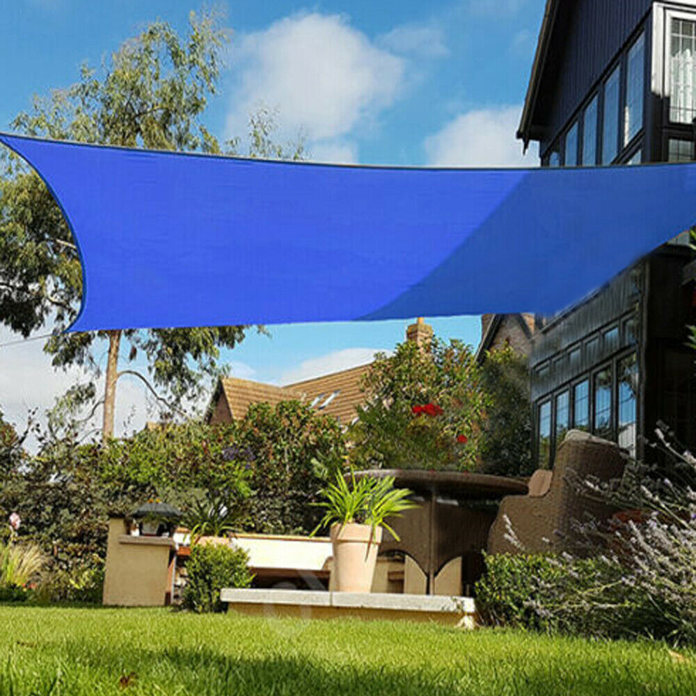 UK Outdoor Shade Sail Patio Suncreen Awning Garden Sun Canopy 98% UV Block New.