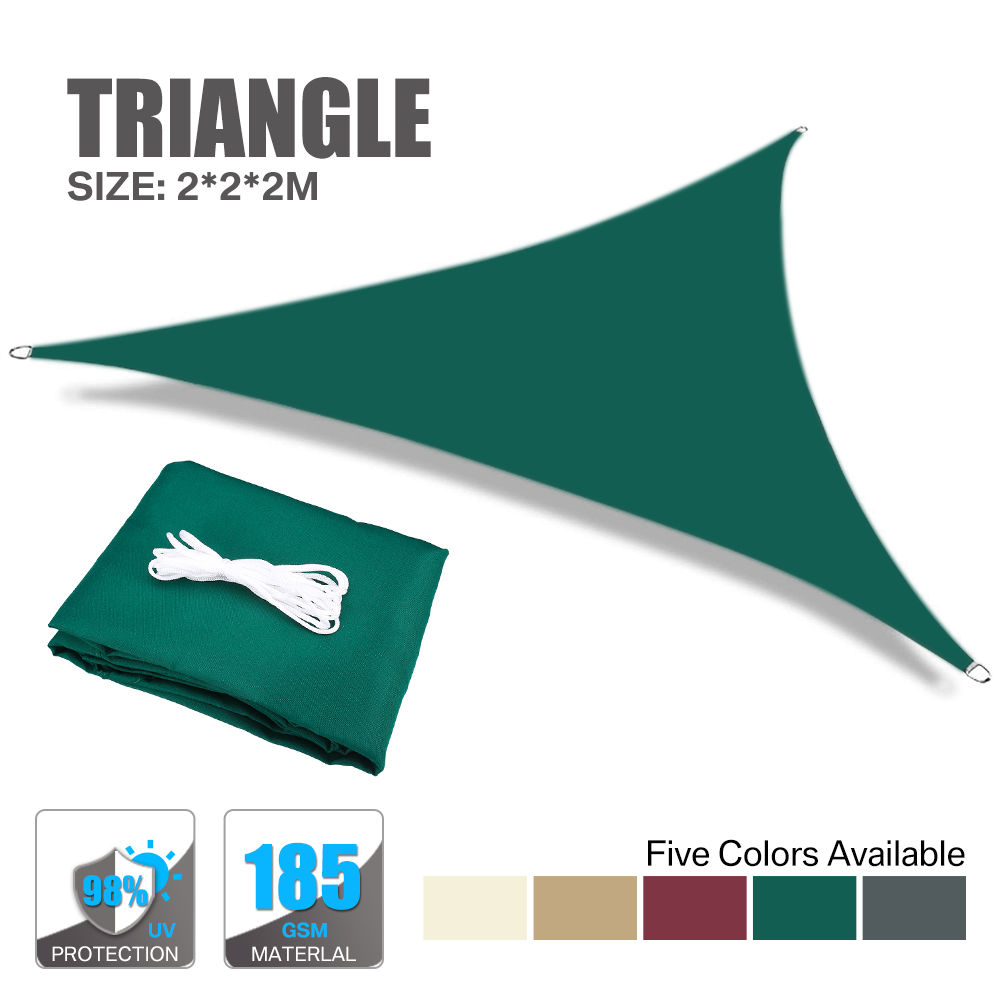 WATERPROOF HEAVY DUTY SUN SHADE SAIL GARDEN PATIO AWNING CANOPY 98% UV BLOCK UK - Picture 87 of 94