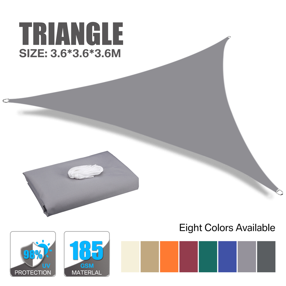 WATERPROOF HEAVY DUTY SUN SHADE SAIL GARDEN PATIO AWNING CANOPY 98% UV BLOCK UK - Picture 61 of 94