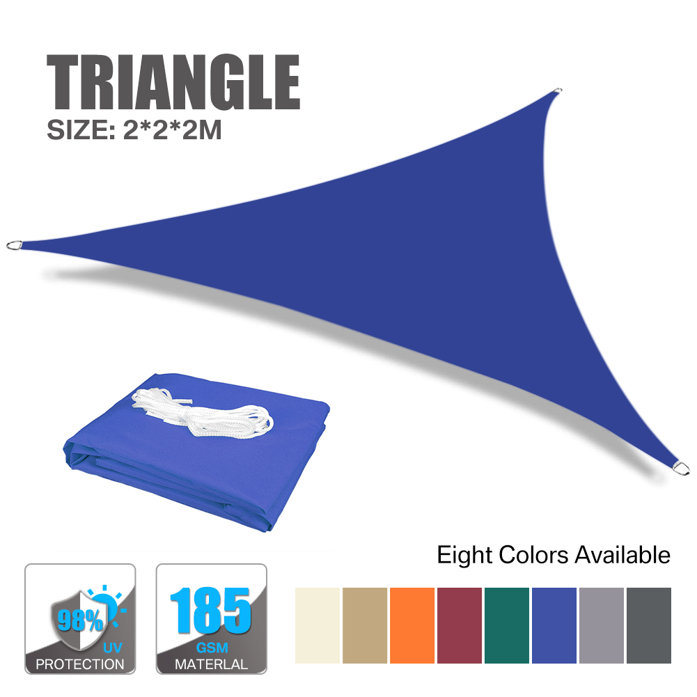 WATERPROOF HEAVY DUTY SUN SHADE SAIL GARDEN PATIO AWNING CANOPY 98% UV BLOCK UK - Picture 85 of 94