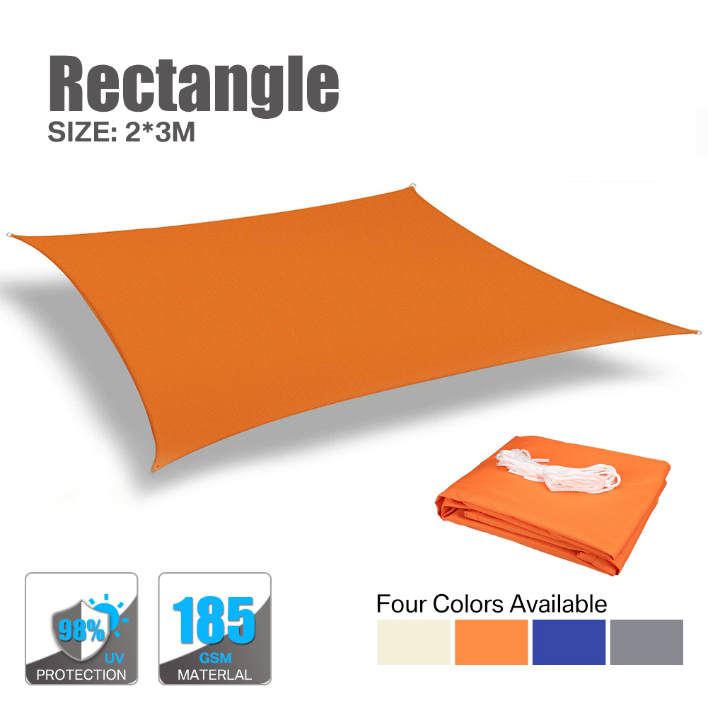 WATERPROOF HEAVY DUTY SUN SHADE SAIL GARDEN PATIO AWNING CANOPY 98% UV BLOCK UK - Picture 38 of 94