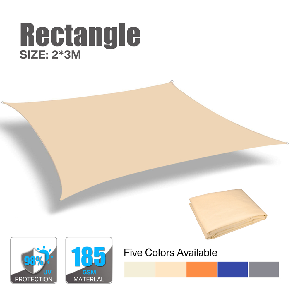 WATERPROOF HEAVY DUTY SUN SHADE SAIL GARDEN PATIO AWNING CANOPY 98% UV BLOCK UK - Picture 37 of 94