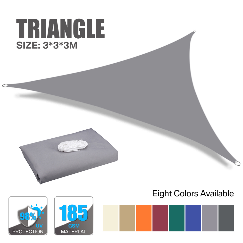 WATERPROOF HEAVY DUTY SUN SHADE SAIL GARDEN PATIO AWNING CANOPY 98% UV BLOCK UK - Picture 72 of 94
