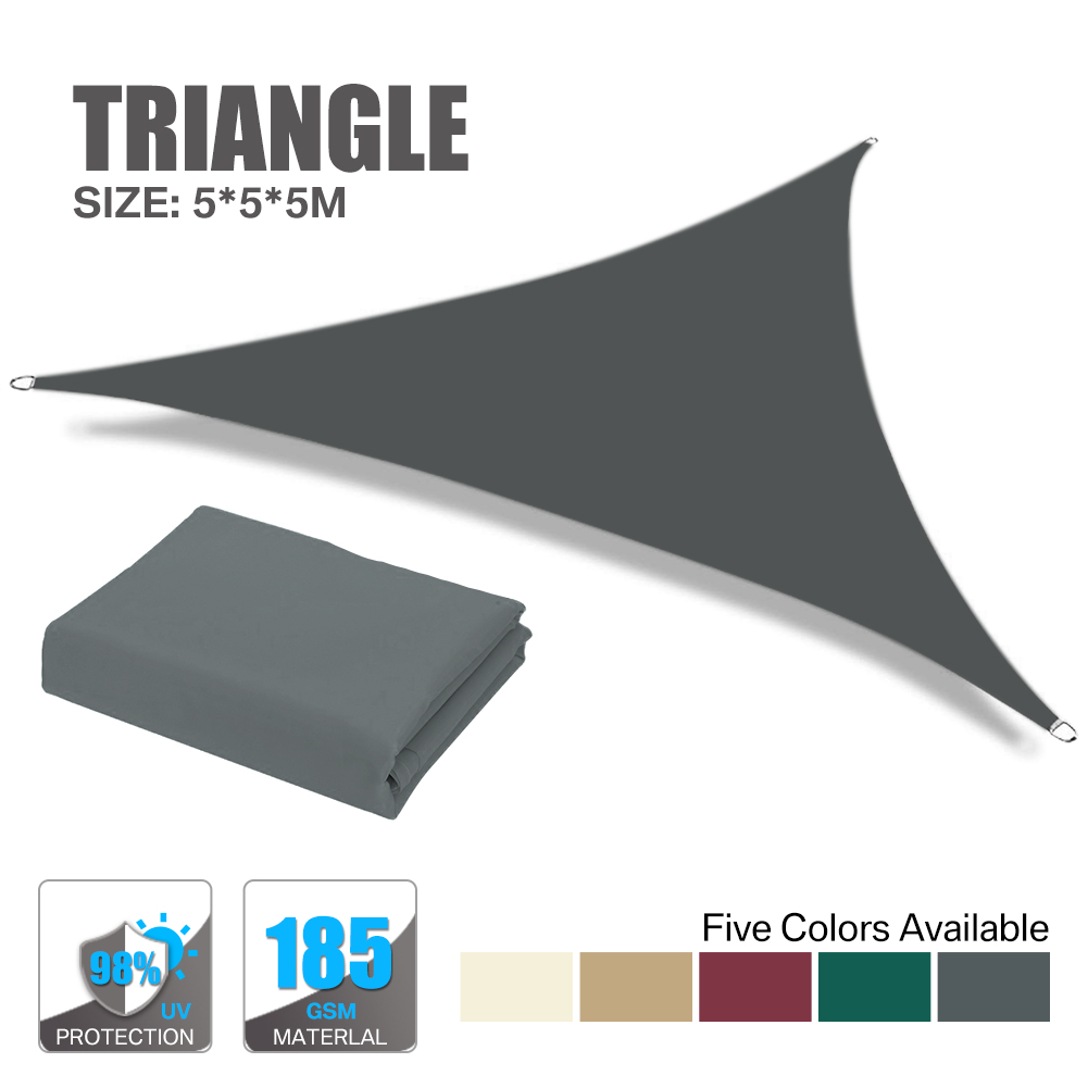 WATERPROOF HEAVY DUTY SUN SHADE SAIL GARDEN PATIO AWNING CANOPY 98% UV BLOCK UK - Picture 49 of 94