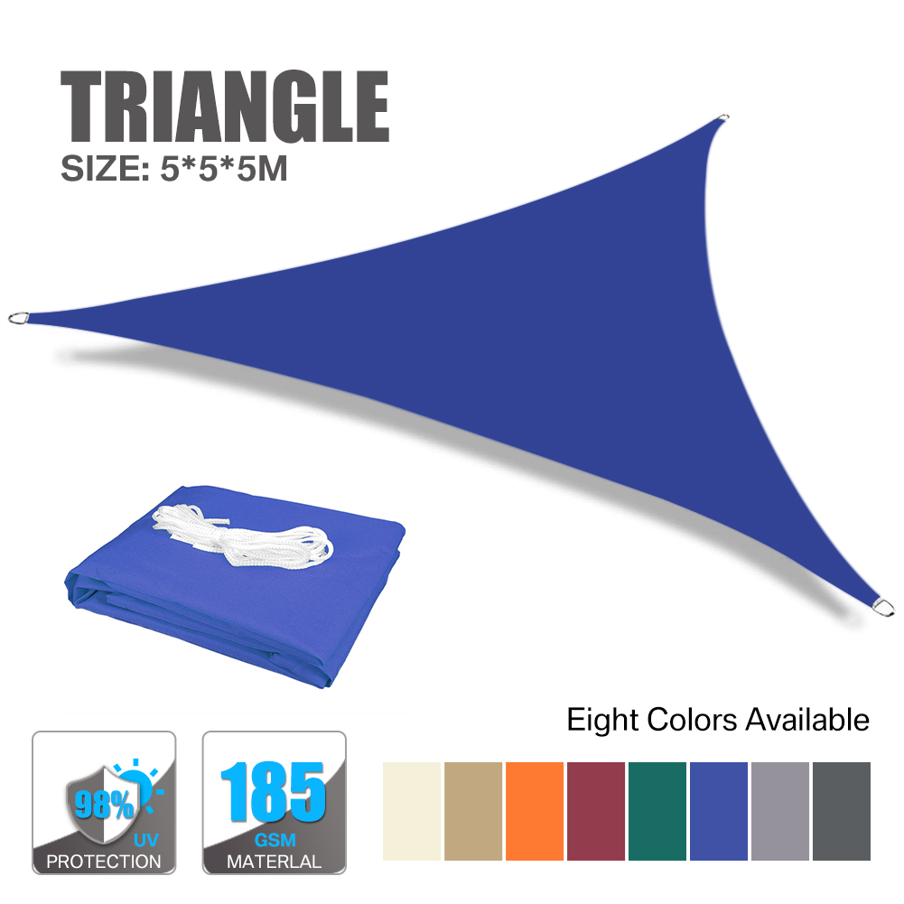 WATERPROOF HEAVY DUTY SUN SHADE SAIL GARDEN PATIO AWNING CANOPY 98% UV BLOCK UK - Picture 54 of 94