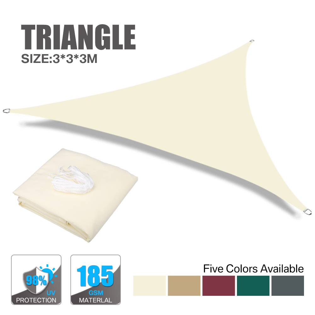 WATERPROOF HEAVY DUTY SUN SHADE SAIL GARDEN PATIO AWNING CANOPY 98% UV BLOCK UK - Picture 73 of 94