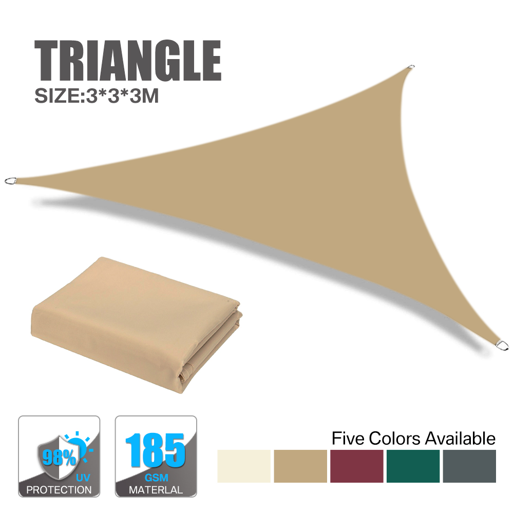 WATERPROOF HEAVY DUTY SUN SHADE SAIL GARDEN PATIO AWNING CANOPY 98% UV BLOCK UK - Picture 74 of 94