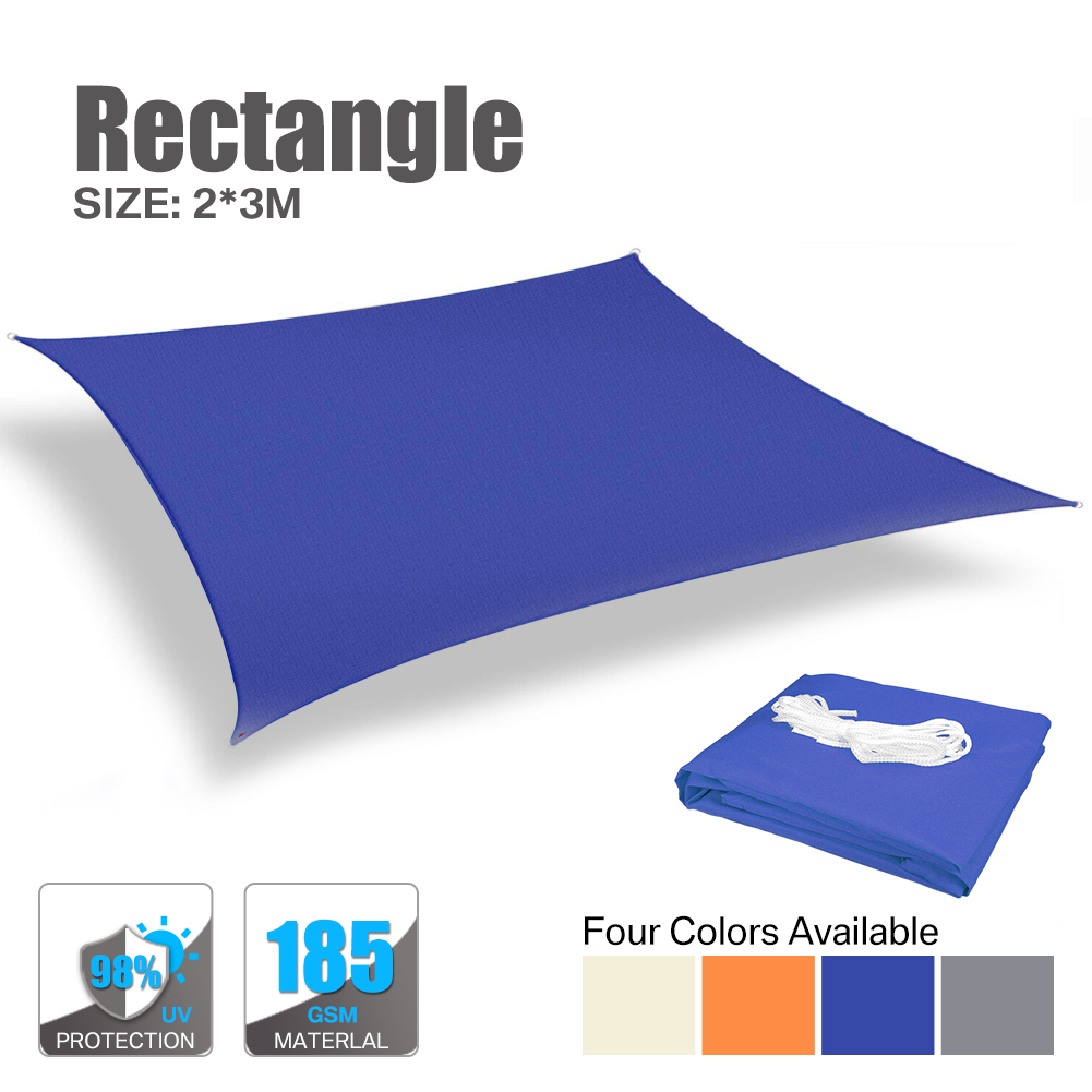 WATERPROOF HEAVY DUTY SUN SHADE SAIL GARDEN PATIO AWNING CANOPY 98% UV BLOCK UK - Picture 39 of 94