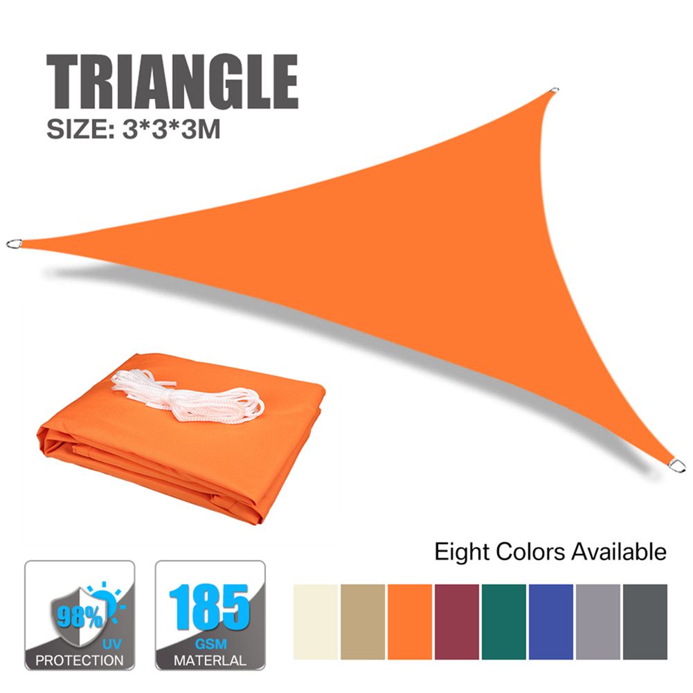 WATERPROOF HEAVY DUTY SUN SHADE SAIL GARDEN PATIO AWNING CANOPY 98% UV BLOCK UK - Picture 75 of 94