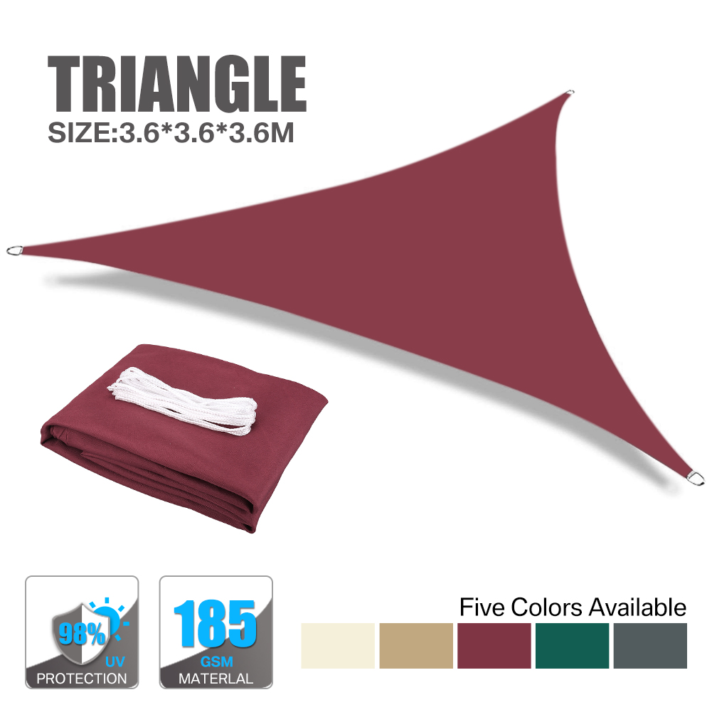WATERPROOF HEAVY DUTY SUN SHADE SAIL GARDEN PATIO AWNING CANOPY 98% UV BLOCK UK - Picture 66 of 94