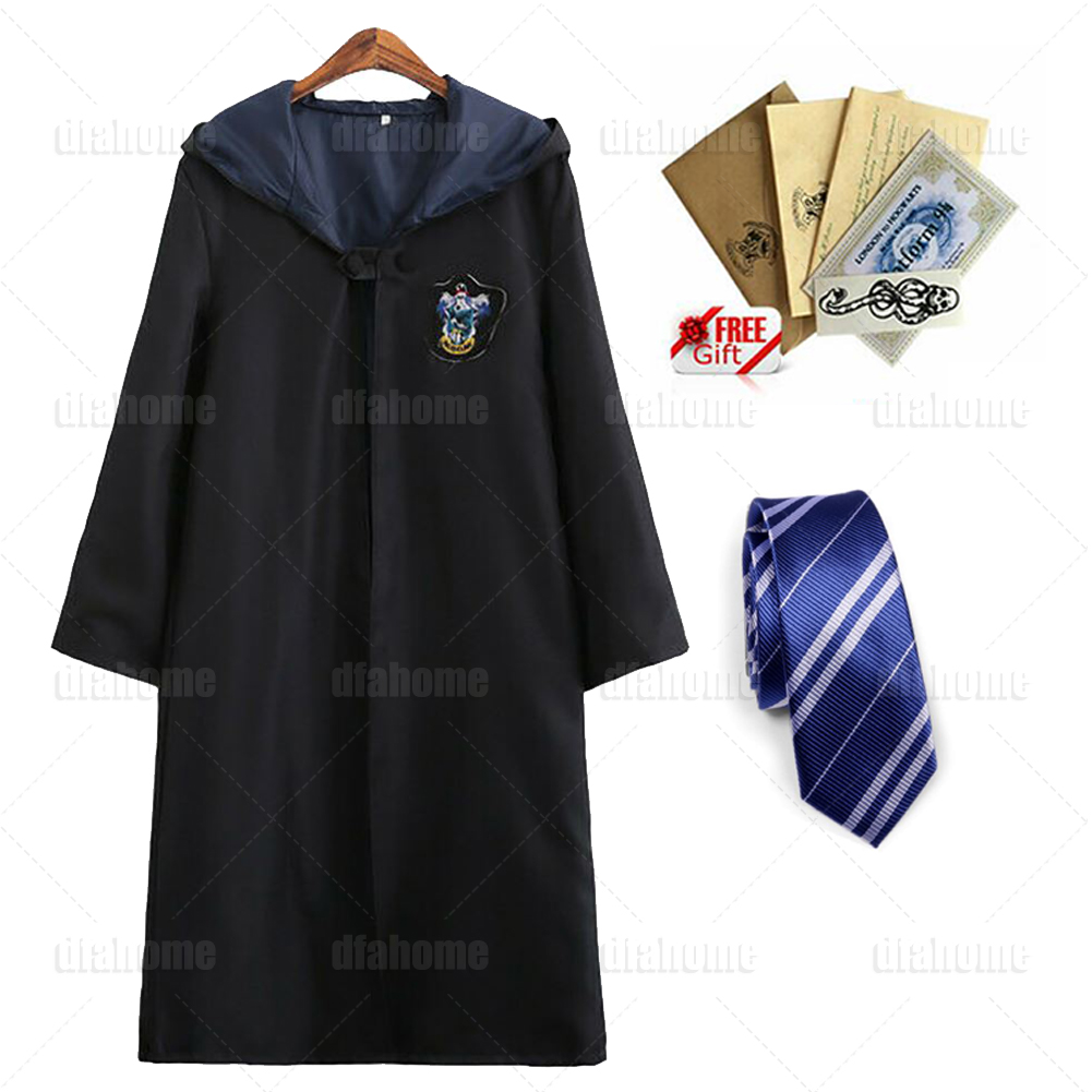 Harry Potter Kostüm Robe Mantel Umhang Krawatte Gryffindor Slytherin Hufflepuff - Bild 15 von 28