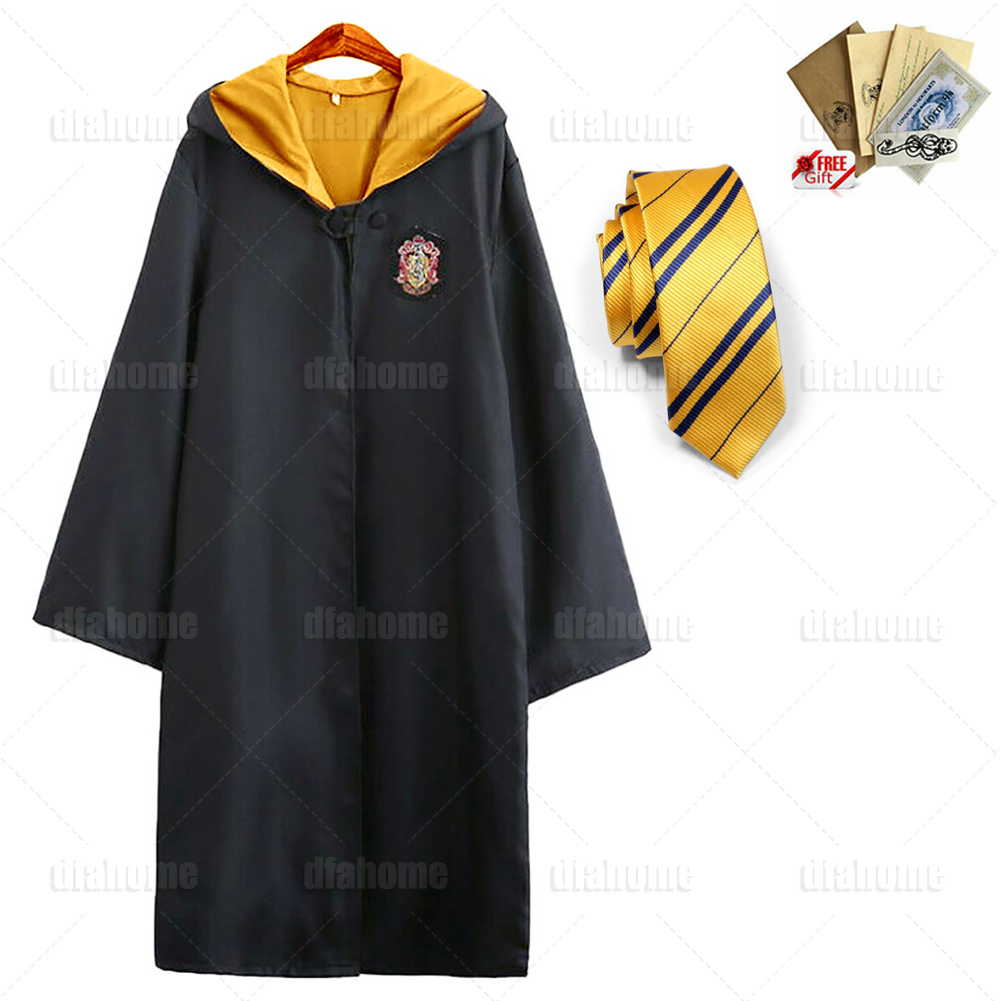 Harry Potter Kostüm Robe Mantel Umhang Krawatte Gryffindor Slytherin Hufflepuff - Bild 16 von 28